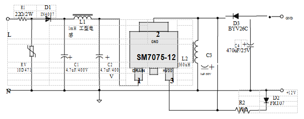 SM7075主要功能表述圖